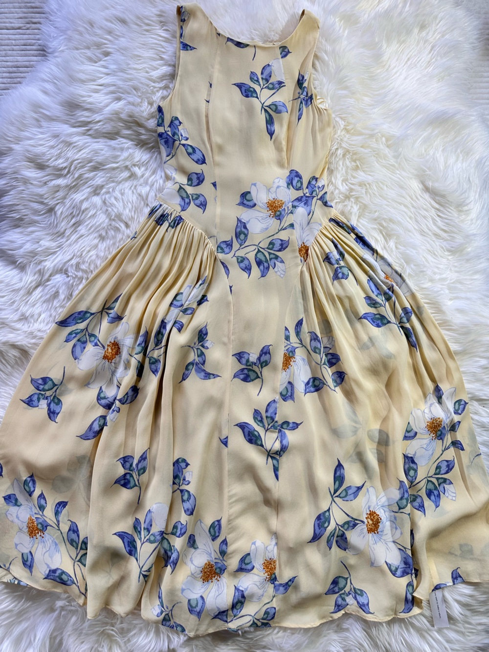 🌼 Reformation “Anelis” Floral Dress – NWT – Yellow / Blue Print - Picture 4 of 13